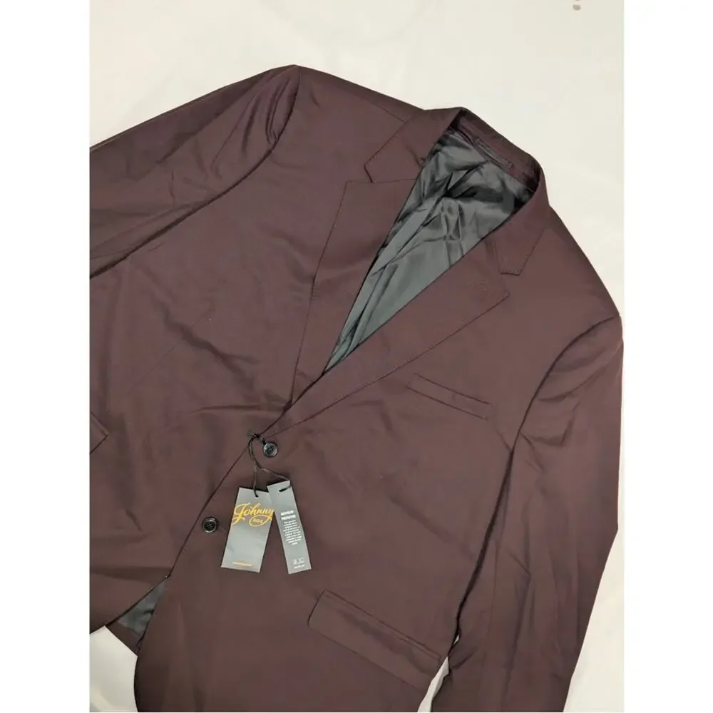 Johnny Bigg Jacket Mens 54 Maroon Sports Blazer NEW